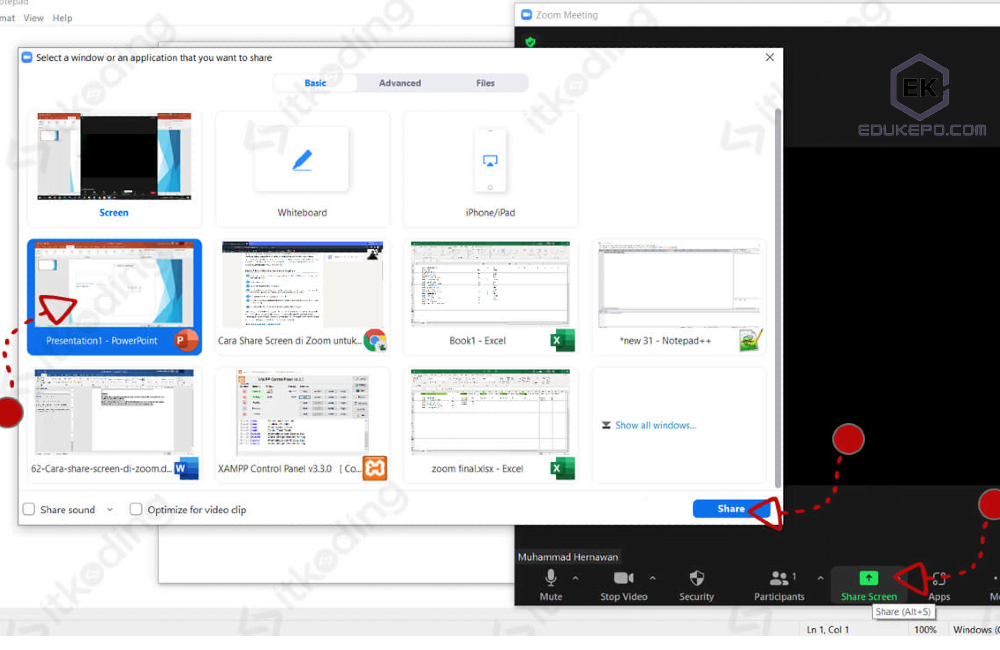 Powerpoint Screenshare Cara Menampilkan Slide PPT di Rapat Zoom - Edukepo.com