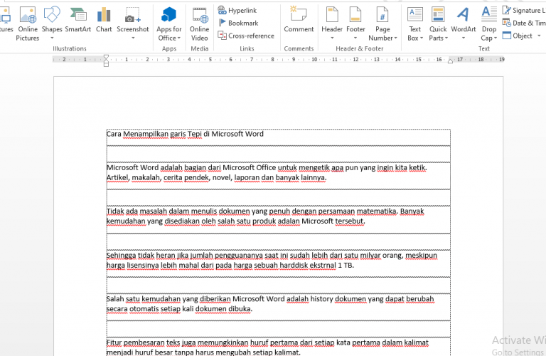 Cara Menampilkan Garis Tepi di Microsoft Word - Edukepo.com